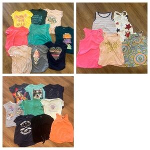 Girls summer shirt lot size 7/8- 23 shirts total-